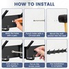 evory Coat Rack Wall Mounted,5 Coat Hooks for Hanging Coats,Metal
