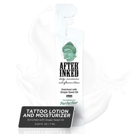 Vegan Tattoo Aftercare Lotion by After Inked. Best for new tattoos, Permanent Make Up, Micropigmentation, Microblading and Laser Removal - 7ml Sachet