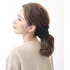 VINGTAINE H-194 Satin Rose Banana Clip Hair Clip, Black