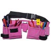 11 Pocket Pink Double Leather Tool Pouch Includes Tape/Hammer Holder