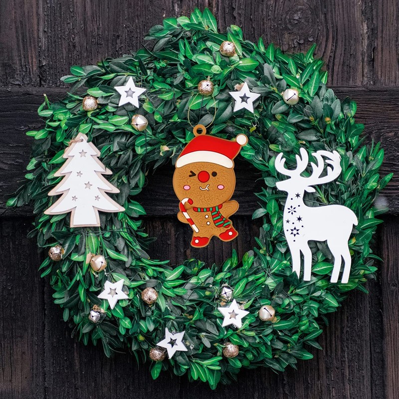 Jagowa 12-Piece Gingerbread Man Ornaments Set for Christmas Tree &