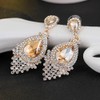 JWICOS Bridal Wedding Earrings for Women Brides Crystal Rhinestones Dangle