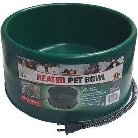 Farm Innovators Heated Dog Cat Goat Pet 60 Watt 1.5 Gallon Plug in Water Bowl