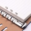 A5 Notebook 6 Holes PU Leather Cover Notebook， Loose Pocket