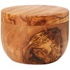 Berard Olive Wood Salt Container, Diameter 11 cm, with Gift