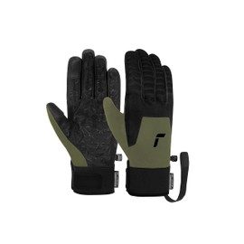 Raptor R-TEX® XT TOUCH-TEC™ with Wrist Strap and Waterproof Membrane, Pleasantly Warm Ski Gloves, Snow Gloves, Touch Screen, Olive/Black, 9
