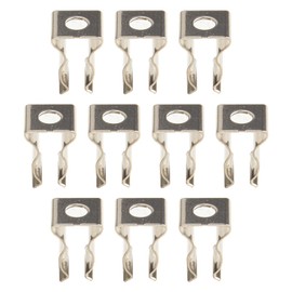 10PACK U Clips Holder Brackets, Stainless Steel Spring Terry Clips Metal Tool Holder Wall Mount Storage Hangers For Garden Tools Brooms Brushes Rakes Garage Organization