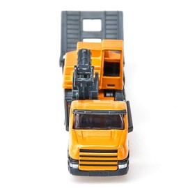 siku 1611, Low Loader with Excavator, Metal/Plastic, Yellow/Grey, Opening tailgate, Detachable trailer
