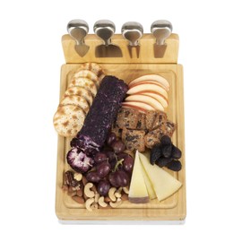TOSCANA - a Picnic Time Brand Asiago Original Design Cheese Board with Cheese Tools