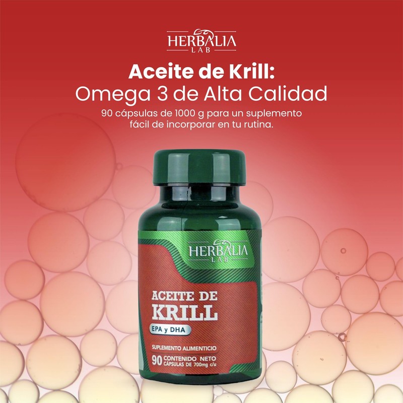 Aceite de Krill Puro Herbalia Lab - Rico EPA y