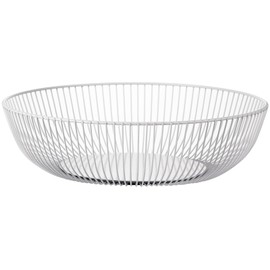 IBWell Wire Fruit Basket Fruit Bowl Kitchen Fruit Basket Stand Fruit Bowls for the Counters Metal Fruit Bowl(Round White) (Round Black) (Exposure White), 10 inches+