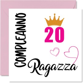 Stuff4 20th Birthday Card for Women - Birthday Boy - Happy Birthday Cards for 20 Year Old Wife, Daughter, Sister, Aunt, Cousin, 145mm, Twentieth Birthday