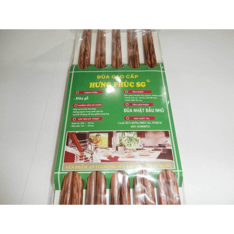 Hung Phuc SG Set of 10 Pairs Vietnamese Coconut Wood