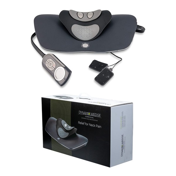 Neck Traction with Heat Therapy by Dynamic Wedge Cervical - Automatic Device, Multi-Function Programs, Adjustable Temperature - Neck Pain Relief, Stretcher