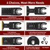 PONTASS 27Pcs Oscillating Saw Blades, Universal Titanium Multitool Blades for