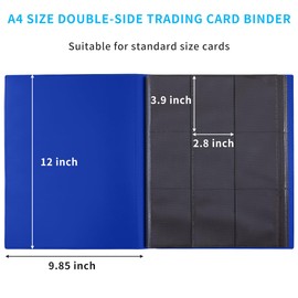 JIQEZNL Card Binder, Upgraded 9 Pockets Trading Card Collection Binder for Cards, 360 Card Book Holder Album for Yugioh, MTG, TCG, Magic, Sports Cards - Blue