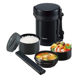Zojirushi Heat Insulating Bento Box Stainless Steel Lunch Jar [Capacity: approx. 3 Rice Bowls] SL-GH18-BA