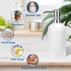 UHEY HOME Ceramic White Soap Dispenser Bathroom, 16.9oz Hand Soap