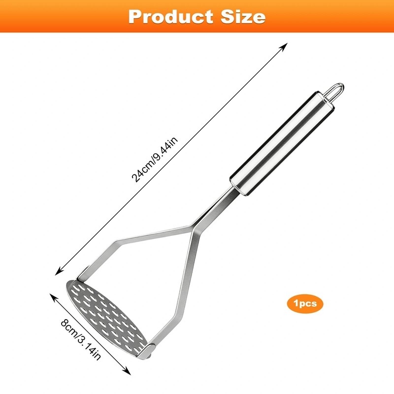 Stainless Steel Potato Masher, Labor-Saving Heavy Duty Potato Ricer,