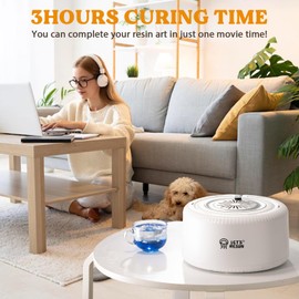 LET'S RESIN Curing Machine for Resin - 3 Hours Auto Dryer With Large Tray, One-Button Setting, No Deformation Quick Supplies for DIY, Silicone Molds, 3D Silicone Molds