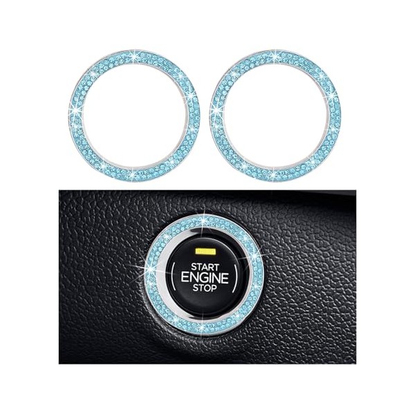 Yourkar Yourkar Car Bling Engine Start Ring Decal, Sparkling Crystal