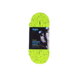 Kaps Professional Ice Hockey Skate Laces Unwaxed Polyester, Inline Roller Blading Skating, Made in Europe (274 cm - 108 inch - Lemon Yellow)