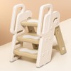 2-in-1 Foldable Toddler Step Stool for Bathroom Sink and Potty
