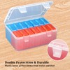 Mathtoxyz Small Bead Organizers(Red, Blue), 45 Pieces Plastic Storage Cases