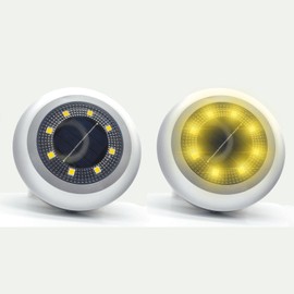 Puncools Solar Lights Outdoor Garden,2 Pack Waterproof Solar Ground Lights for Lawn Pathway Yard Landscape Walkway(Warm White)