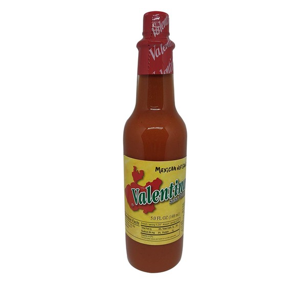 Valentina Salsa Red Hot Sauce Spice Mix Made From Red Peppers Perfect For Chips Fast Foods Lunch Snacks or More 5 Ounce ( 148 ml )