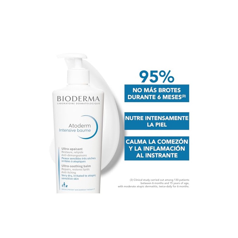 BIODERMA, Atoderm, Intensive Blsamo, Calma y Humecta, Skincare Piel Muy