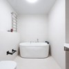 SENTO Black Toilet Paper Holder Wall Mount, Double Post Tissue