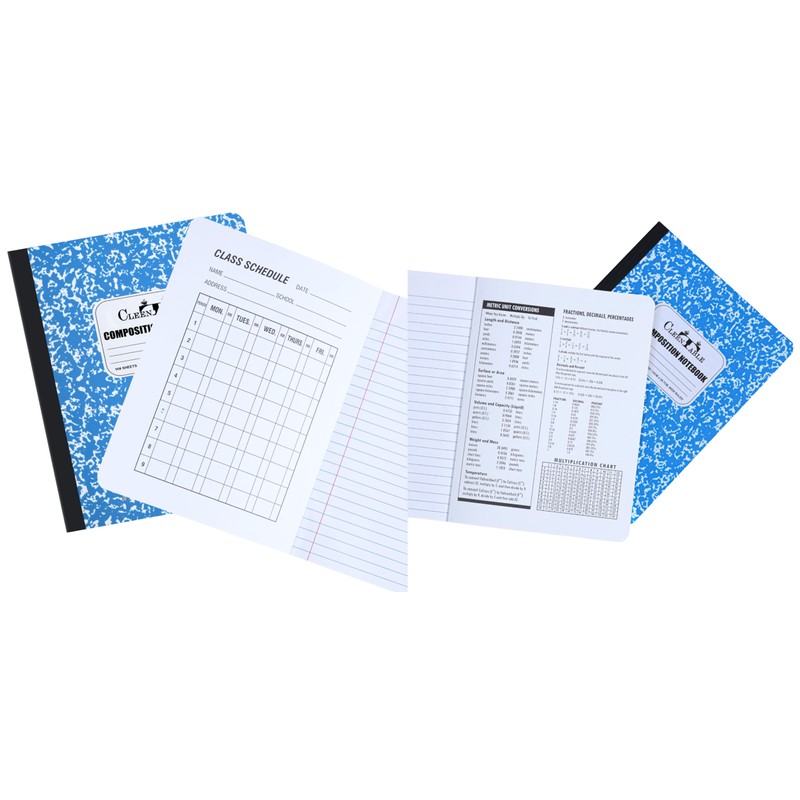 CLEENTABLE Composition Notebook 5 Pack, College Ruled Paper, Notebooks for