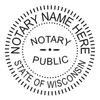 Premium Notary Seal Embosser | Wisconsin (Purple)