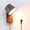 Modern Wall Lamp with Plug in Cord, Dark Grey Stylish