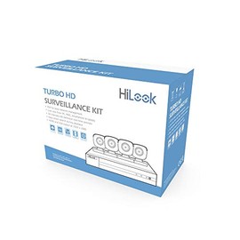 Hikvision Sistema Completo de CCTV 1080p  Hik-ConnectDVR 8 Canales  4 Cámaras BalaCablesFuente de Poder Profesional                                   