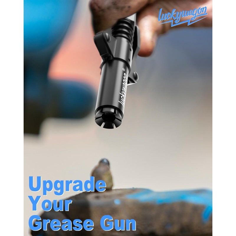luckywagon Grease Gun Coupler Black Leakproof Grease Gun Tips Quick