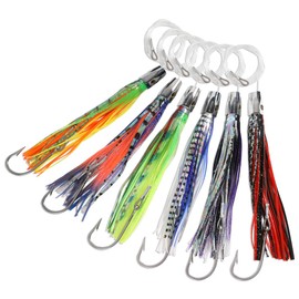 OCEAN CAT Offshore Big Game Trolling Lure for Marlin Tuna Lures Mahi Mahi Lures Dolphin Durado Wahoo Trolling Lures Mesh Bag (8.5 in, Copper Head -6 Pcs/Bag)