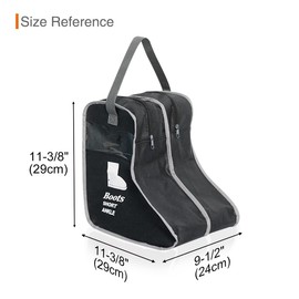 KOVOSCH 2 Pack Portable Boots Storage Bag, Black Shoe Bags for Storage and Travel Dust Proof Travel Shoe Bags for Packing (Medium)