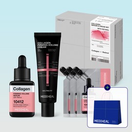 Mediheal [Gift Set] Mediheal Collagen X Retinol Elasticity Volume Skincare 2 Types (Serum 40ml + Cream 50ml + Serum 10ml x 3ea)