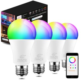 ILC Alexa Light Bulbs, 13W, Smart Light Bulbs Work with Alexa Only, Color Changing LED Light Bulbs Daylight White 5700K (4 Pack)