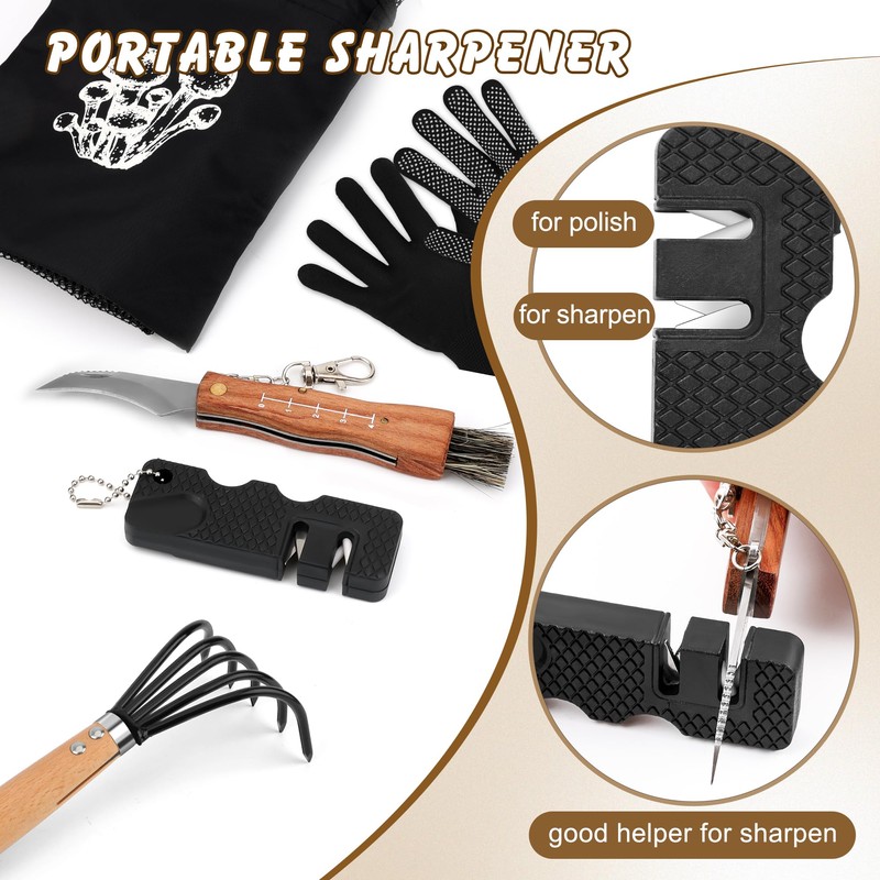 Windspeed 6 Pcs Mushroom Foraging Kit, Mushroom Harvesting Kit Include