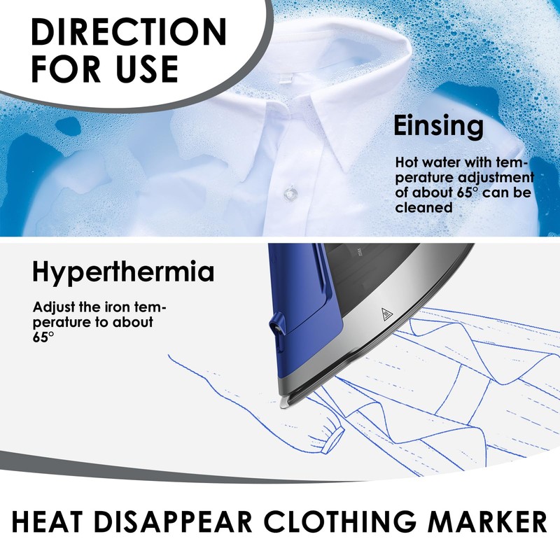 12-Pack Erasable Pen Refills, Compatible with Pilot Frixion Pens, Blue