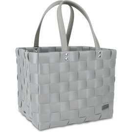 Shopping Bag / Carry Bag with Handle - Plastic Shopping Basket - Robust and Durable, lightgrey