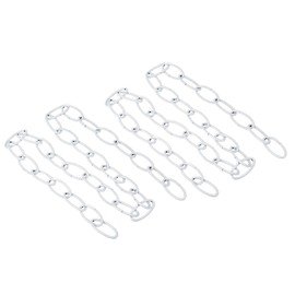 YOKIVE 2 Pcs Pendant Light Fixture Chains, Adjustable Chandelier Hanging Link, Great for Flower Pots, Plant Basket, Lantern, Ornament (White, 3.28-Ft)