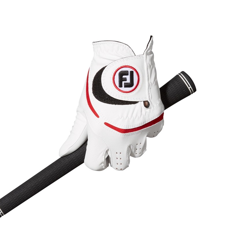 FootJoy FGWF23WR-26 Weathersoff White/Red Gloves, Left Hand Worn (Right-Handed), Men's,