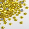 beadsland Flat Back Crystal Rhinestones Round Gems, Lemon Yellow (4.6-4.8mm)