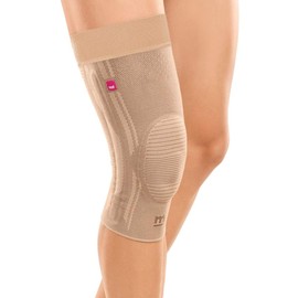 medi Genumedi - Kniebandage mit Haftband | sand | Größe III extraweit | Bandage zur Weichteilkompression| Beidseitig tragbar