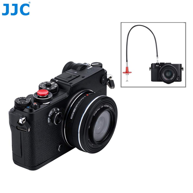 JJC 40CM Red Mechanical Locking Camera Shutter Release Cable with