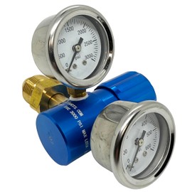 Preece Precision High Performance Compact Aluminum Argon Regulator 0-400PSI, High Flow Capacity of 45CFM